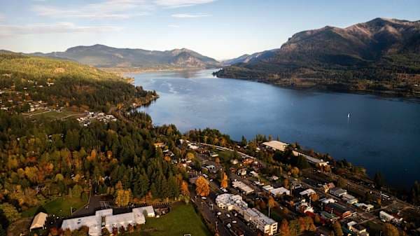 Stevenson and the Columbia River, just down the hill